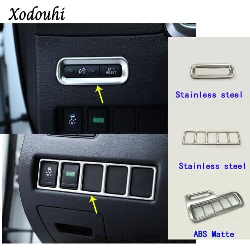 For Nissan Murano 2015 2016 2017 2018 car body stick styling cover front head fog light+Odometer switch trim frame lamp 1pcs