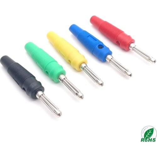 10pcs/lot 32A 4mm Banana Plug Copper High Current Insulated Shrouded Stackable Connector Soldering Type