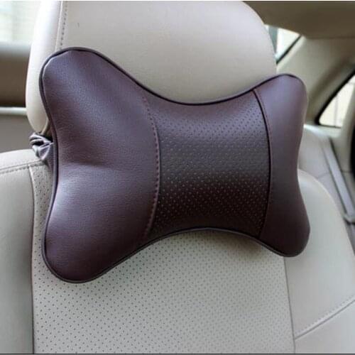 2pc artificial leather burrowing car headrest supplies neck massager car safety pillow for Jaguar XF XJ XJS XK S-TYPE X-TYPE