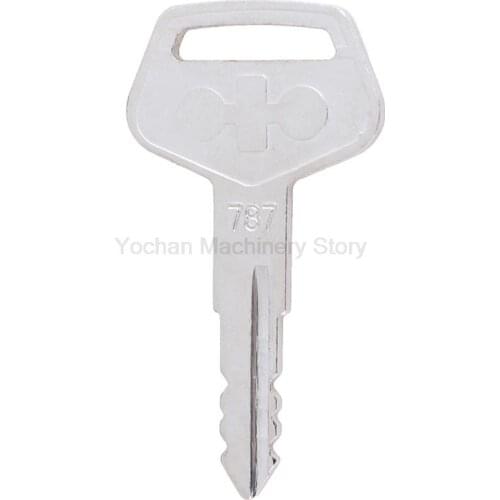 For Komatsu Excavator Dozer Loader Ignition Lock Key Part Number 787 Fit PC60 120 200-3/4/5/6