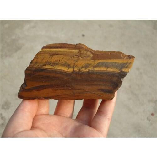 230g natural yellow tiger eye ore rough stone point ore energy mineral specimens PT1197