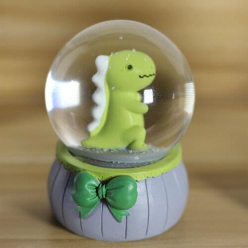 4.5 Inch Crystal Ball Rotating Desket Ornaments , 3d Dinosaur Globe Glass , Wedding Gift , Valentines Gift