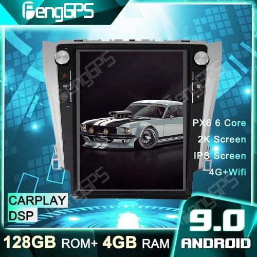 4G+128G Car DVD Player GPS Navigation For Toyota Camry Aurion 2012-2016 Tesla Style Android Radio Car Stereo Multimedia Headunit