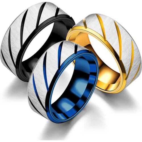 MANGOSKY 6mm Black Twill Ring Titanium Brushed Ring for Men and Women