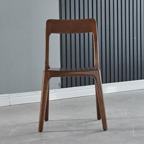 Wooden Chair Modern Minimalist Home Chair Creative Fashion Nordic Net Red Solid Wood Chair Hotel Restaurant Table And