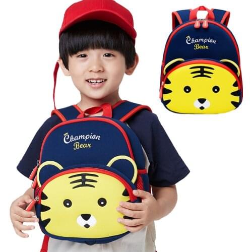 Kids Baby Bags Toddler Anti Lost Backpack Child Boy Girl Neoprene Cute Tiger Character Preschool Bag Infant Travel Infantry Pack