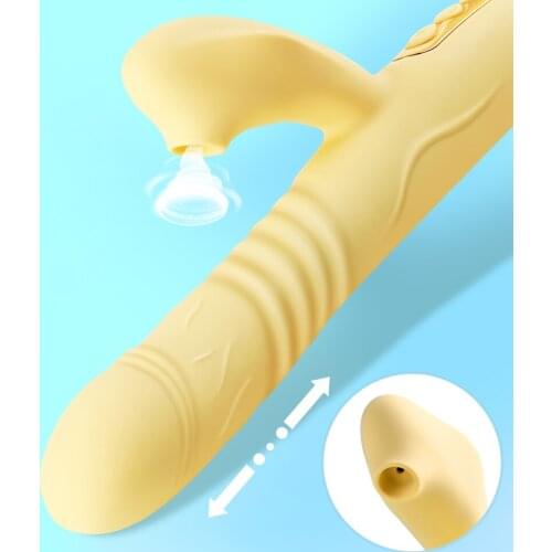 Dildo Vibrators for Women Sucking Vibration Telescoping Silicone Waterproof Magnetic USB Charging Adult Female Sex tool Toy