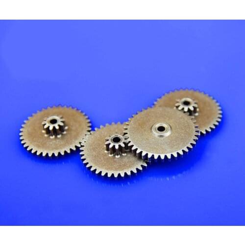 36102B Double Mold Gear 36T+10T 36 Tooth 0.5M 10Teeth 0.5M Hole 2mm Loose Fit Metal Pinion Toy Robot DIY Model
