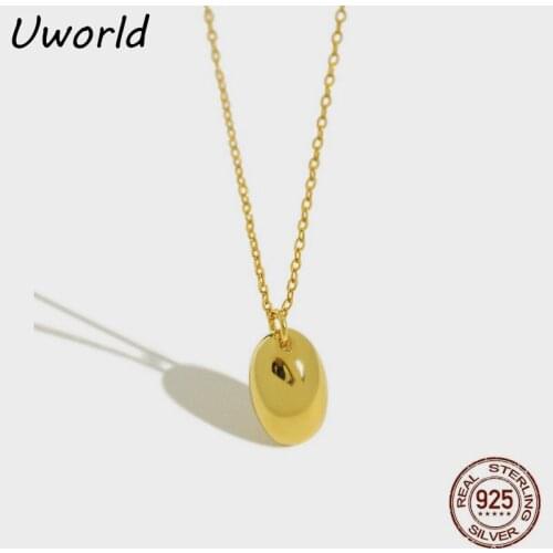 Geometric S925 Sterling Silver Waterdrop Pendant Necklace Simple Waterdrop Short Necklace for Women S925 Fine Jewelry