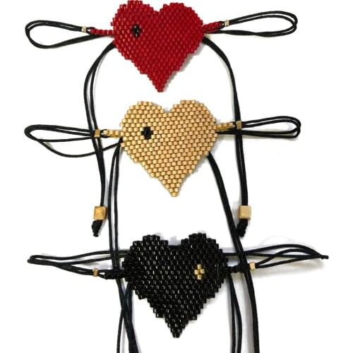 Go2boho MIYUKI Heart Bracelet Women Pulseras Mujer 2020 Instagram Fashion Beads Bracelets Love Jewelry Bohemian Summer Bileklik