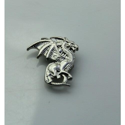 KBD02) 10pc 1'' Western Winged Dragon Concho Right Tack Belt Saddle Biker Concho Silver