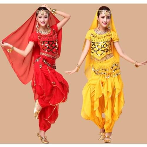 1 Pcs Belly Dance Outfits New Indian Dance Costumes Belly Dancing Clothing Adult Children Female Sequins Tassels Practice Pants