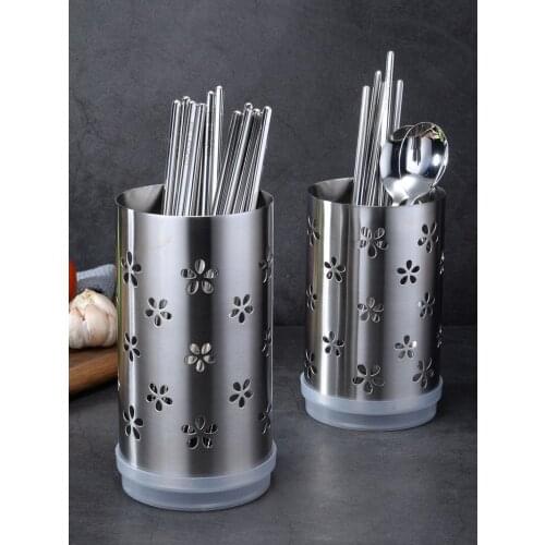 Kitchen Disinfection Cabinet Chopstick Holder Household Stainless Steel Tableware Storage Box Rack Drain Chopstick Holder