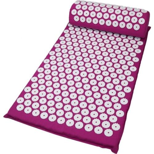 Massager Cushion Acupuncture Sets Relieve Stress Back Pain Acupressure Mat/Pillow Massage Mat Rose Spike Massage and Relaxation