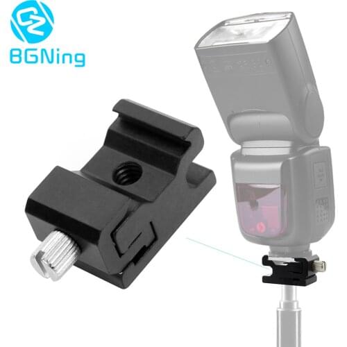 BGNING Metal Camera Flash Hot Shoe Mount Adapter w/ 1/4" inch Screw Adapter Seat Block to Flash Bracket Holder for Camera Tripod