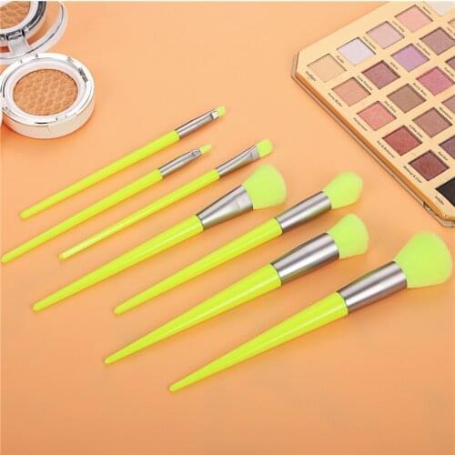 Ronshadow 7pcs Makeup Brushes Sets Powder Foundation Eyeshadow Eyebrows Cosmetics Make Up Brush Soft Hair
