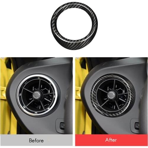 Carbon Fiber Dashboard Side Air Outlets Vent Cover Trim for Chevrolet Camaro 2016-2021 Interior Mouldings Stickers