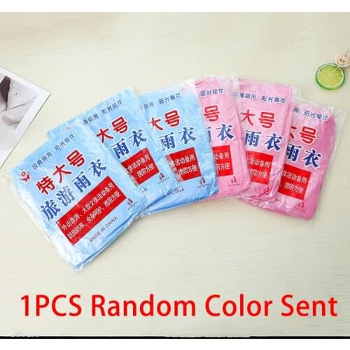 1Pcs Extra Large Disposable Raincoat Unisex Impermeable Thickened Waterproof Tourism Outdoor Hiking Raincoat Hooded Rain Coat