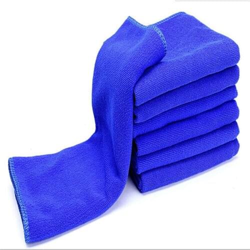 Car Wash Towel 6Pcs Absorbent Car Wash Towel Soft Cleaning Auto Car Care Microfiber Cleaning Towels Blue 30cm*30cm jy29