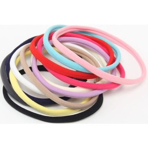 Yundfly 12pack Nylon Headband for Baby Girl DIY Hair Accessories Elastic Head Band Kids Children Fashion Headwear