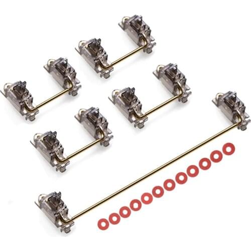 DUROCK Smokey Transparent Gold Plated PCB Screw-in Stabilizers 2u 6.25u 7u for Custom Mechanical Keyboards