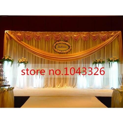 Luxury wedding supply party idea wall decoration Drapery curtain banquet swag Backdrop 10*20ft