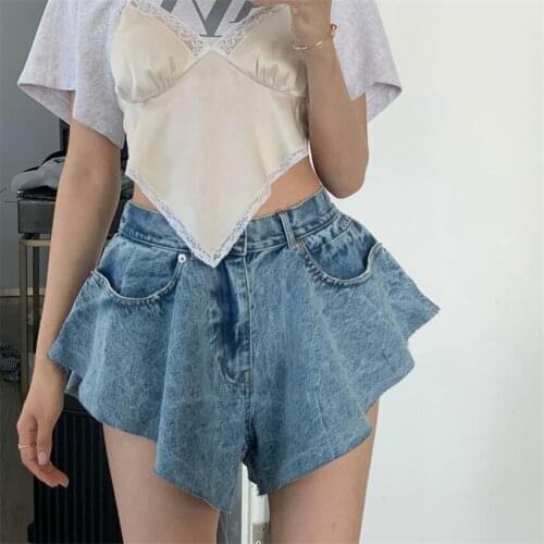Korean Fashion Denim Shorts Women Harajuku High Waisted Summer Short Jeans Feminino Chic Hot Ladies Women Vestidos Mujer Verano