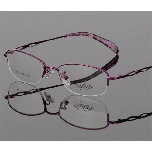 Alloy Elegant Women Glasses Frame Female Vintage Optical Glasses Plain Eye Box Eyeglasses Frames Myopia Eyewear 601