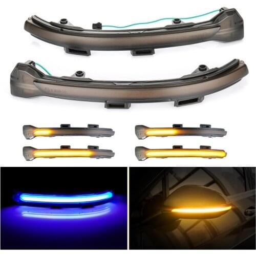 2 Pcs Dynamic Steering Signal Led Rear View Mirror Indicating Flash for VW E-Golf Golf 7 Limousine Variant Sportsvan Touran 2
