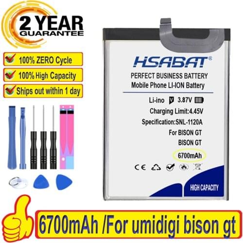 Top Brand 100% New 5800mAh Battery for UMIDIGI BISON GT 6.67 inch Smartphone Batteries