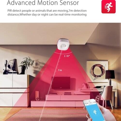 Wifi PIR Motion Detector APP Control Infrared Sensor Security Home Alarm With Anti-Tamper Function Relay Output
