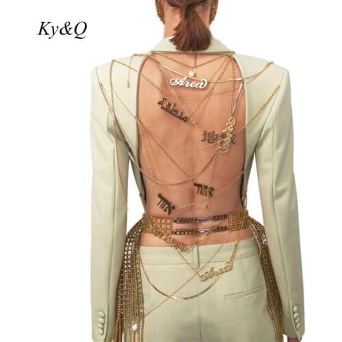 Fashion Brand Sexy Backless Suit Coat Back Chain Design Women Long Sleeve Blazer Runway New Design Chic Luxury Female Jacket