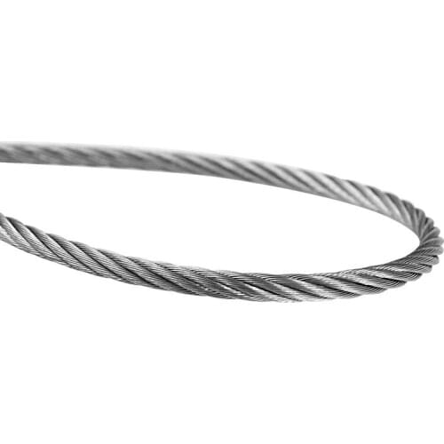 0.6--1.5MM 50--100M,7X7 316 stainless steel wire rope for marine seawater softer fishing cable clothesline lifting lashing