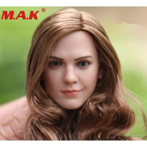 1:6 scale Hermione Emma Watson head sculpt model toy long curls hair fit for 12 inches female girl woman lady sexy body figures