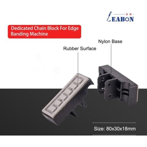 10Pcs Conveyance Chain Block And Pressing Wheel Roller Conveyor Pad for Homag Brandt Edge Banding Machine 80x30mm