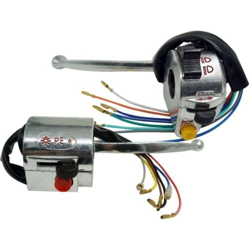 22MM Motorcycle Right Left Handlebar Switch For Retro Scooter Drum Brake Horn Fog Lamp Lighting Switch Waterproof High Quality