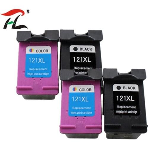 4Pack 121XL Compatible ink cartridges For HP121 XL For HP 121 Deskjet F4283 F2423 F2483 F2493 F4213 F4275 F4283 F4583 Printer