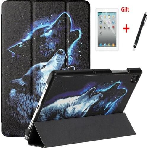 Case For Samsung Galaxy TabA7 10.4 2020 SM-T500 T505 PU Leather tablet Protective smart Magnetic Shockproof Stand Cover+film+pen