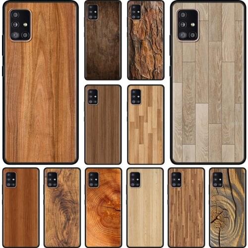 Smartphone Case For Samsung Galaxy M31 Prime M51 F41 M31s M30s M21 M11 M01 Cover Natural Wood