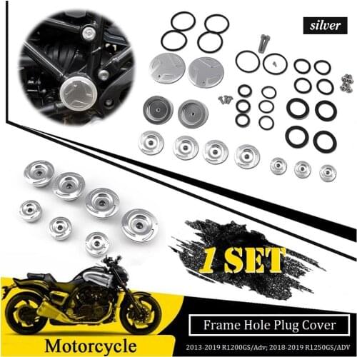 CNC Decoration Frame Hole Plugs Cover Caps Set for 2013-2019 BMW R1200GS R1250GS ADV Adventure 1200 1250 GSA 2018 2016 2015 2014