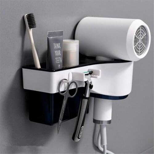 Hair Dryer Holder Rack Wall Mounted Organizer Stand Holder Rack Bathroom Shelf Storage Bathroom Accessory Wall Shelf