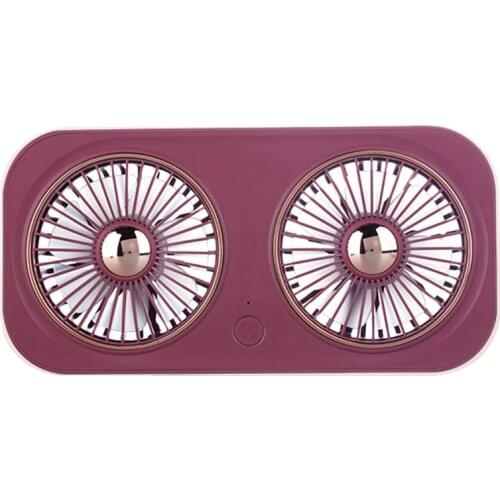 Double Leaf Fan, USB Desktop Mini Large Wind Portable Fan with Handle for Office, Bedroom