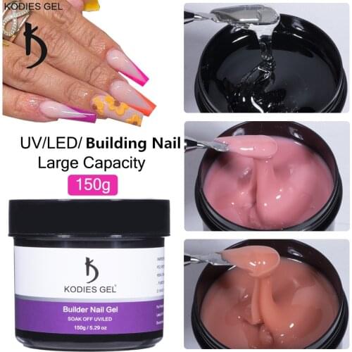KODIES GEL 150g Builder Gel UV Nail Polish Camouflage Clear Opal Jelly Poly Gellak for Nails Extension Sculpture Manicure Salon