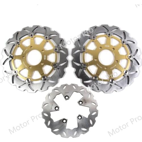 For Suzuki GSX750F 2004 2005 2006 Front Rear Brake Disc Disk Rotor Kit Motorcycle Accessories GSX 600 750 F GSX750 750F GOLD