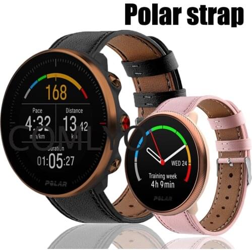 Leather Band For Polar Vantage M M2 Ignite 2 Strap Soft Sport Bracelet For Polar Grit X/Unite Belt Replacement Accessories