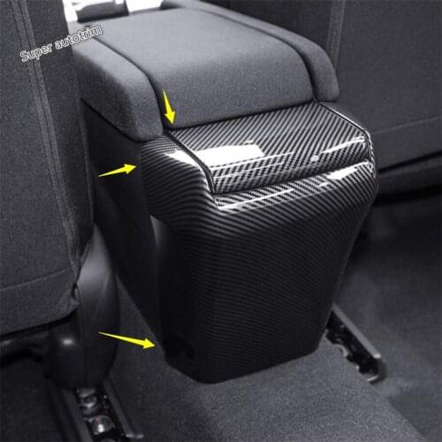 Lapetus Rear Armrest Box Anti Kick Panel Protection Kit Cover Trim Fit For Honda Civic Sedan 2016 - 2020 / Accessories Interior