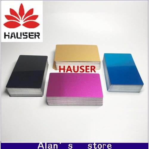 Laser marking machine dimming metal business card / multi-color metal aluminum / laser engraving machine debugging material 100