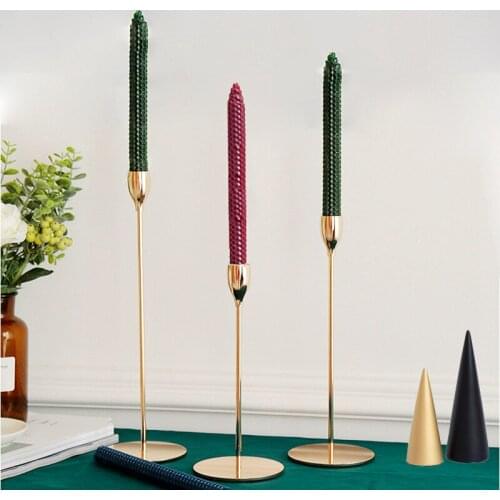 Metal Candle Holders Luxury Candlestick Fashion Wedding Candle Stand Exquisite Candlestick Christmas Table Home Decor
