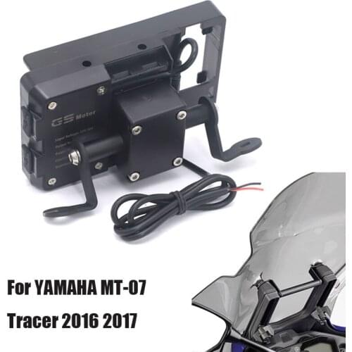 MT-07 MT07 Tracer Smartphone Navigation GPS Holder Mounting Bracket for YAMAHA MT-07 Tracer 2016 2017 2 rods_12MM&22MM