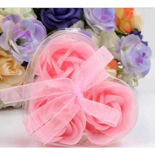 20boxes Aroma Heart Rose Soap Flowers Bath Body Soap Romantic Souvenirs Valentines Day Gifts Wedding Favor Party Decor